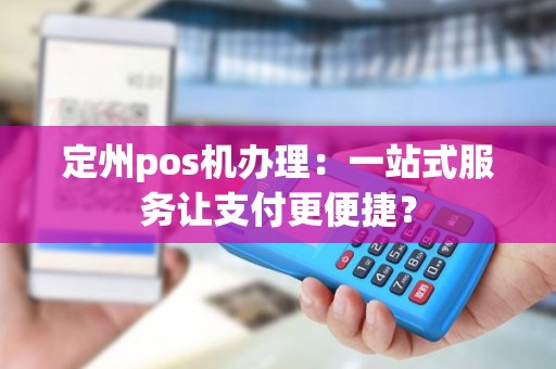 定州pos机办理：一站式服务让支付更便捷？
